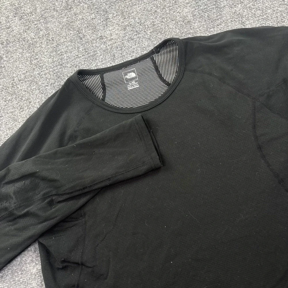 The North Face Long Sleeve Shirt Large Black Base Layer FlashDry Mens